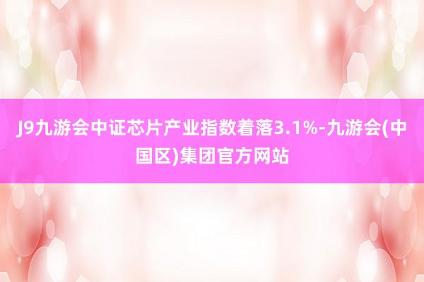 J9九游会中证芯片产业指数着落3.1%-九游会(中国区)集团官方网站